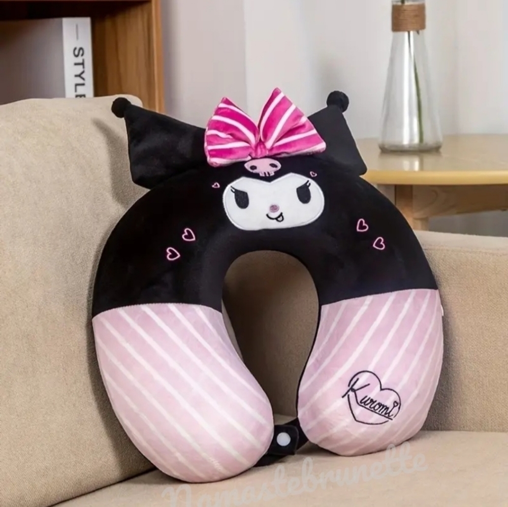 Kuromi U Shape Memory Foam Travel Neck Pillow